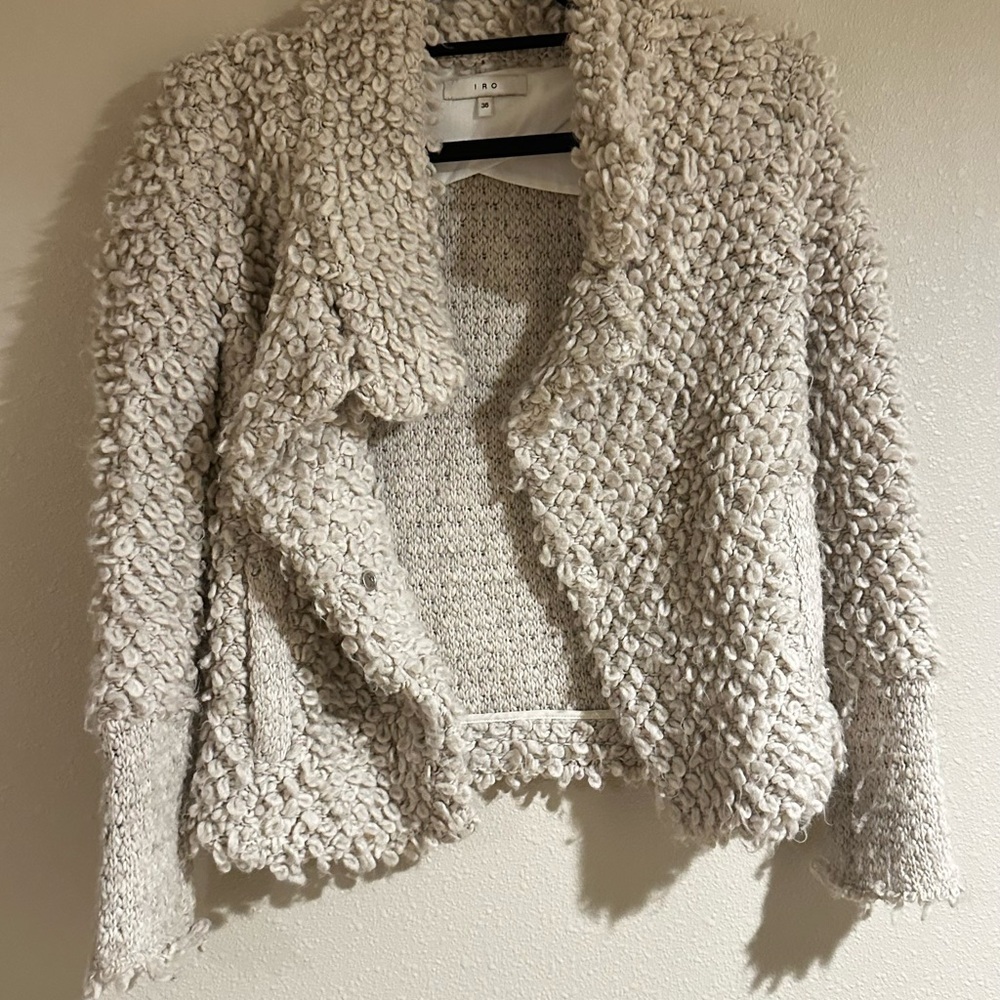 Cozy Textured Cream Sweater IRO small 36